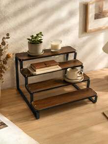 Kệ tổ chức để bàn 4 tầng dạng bậc thang màu gỗ óc chó – phù hợp để đựng mỹ phẩm trong phòng ngủ, hũ gia vị trong nhà bếp hoặc các vật dụng chung trong phòng khách và phòng tắm; giá trưng bày hoàn hảo cho đồ sưu tầm, trang sức và nước hoa. - Nhiều màu - Xem 10