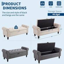Storage Benches & Ottomans - Off-white - View 2