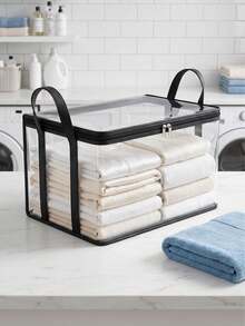 Portable Transparent PVC Storage Bag, Multi-Functional Organizer With Backpack Strap, Zipper And Handle, Durable Rectangular Large Capacity Storage Bag, Suitable For Clothes, Books, Toys And More,Back To School - Multicolor - View 5