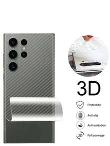 5IN1 3Pcs Privacy Anti Peeping Screen Protector Tempered Glass Film Compatible With Samsung Galaxy S26 S25 S24 S23 S22 S21 Compatible With Xiaomi 17T 15T Compatible With Redmi Note 14 13 And More Models With 2pcs Carbon Fiber Protective Back Film - Black - View 10