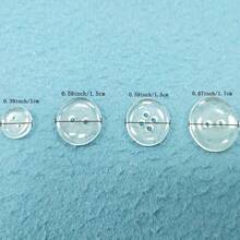 50pcs/Pack 1cm 1.5cm 1.8cm Transparent Shirt Buttons - 50 - View 7