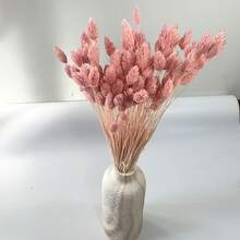 25/50/100 piezas Flores de hierba con gemas artificiales, plantas artificiales, múltiples colores disponibles, para decoración del hogar, decoración de jarrones, ramos DIY, decoración de pasteles - Rosa Pálido - Ver 5
