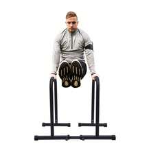 1 Pair Premium Dual-Use Detachable Steel Parallel Dip Bars, Anti-Corrosion Sturdy Frame With Soft Comfort Sponge Grips, Portable Indoor Gym Training Gear For Upper Body Chest Arm Shoulder Muscle Strength Workout Supplies - Black - View 7