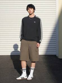 Adidas Originals Men's CALI TEE LS M Long Sleeve Knit Collarless T-Shirt TLC8314 - Black - View 6