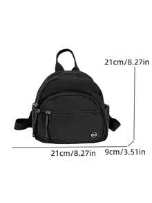 Mochila pequeña de unicolor estilo macaron, versátil y casual, ligera y sencilla para ir al trabajo, para hombres y mujeres - Multicolor - Ver 8