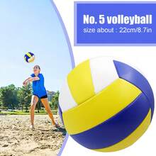 5# Standard Volleyball, Soft PU Material Beach Volleyball, Suitable For Indoor And Outdoor Training, Casual Sports Ball For Adults, Teenagers And Beginners - Multicolor - View 4