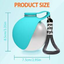 1pc/2-In-1 Portable Dog Water Bottle: Leak-Proof Design; Equipped With Foldable Silicone Bowl. Perfect For Dog Walks, Hiking Or Camping. - Multicolor - View 5