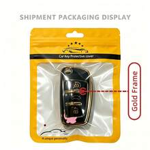1pc Car Key Case-Edgy Print,Suitable For Audi A3 8P, A6 C6, Q3 8U, A1 8X, Q7 4L, TT 8J, R8 42.Advanced Soft-Touch, Does Not Block Signal, Unisex. - Audi 3 Button Model CA - View 22