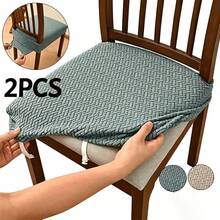 Modern Solid Color Jacquard T-Shaped High Elasticity Chair Covers, 2pcs Elastic Dining Chair Back Cushion Covers, Soft Removable Dining Chair Covers, Dining Chair Pad Protector (Back Cover, Multiple Colors Available) - Chair Cover - View 1
