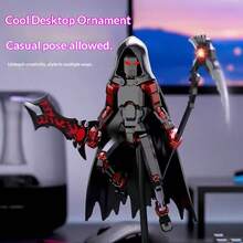 1pc DIY Grim Reaper Jointed Figure, Self-Assembly, Cape Cloak, Multi-Joint Movable Action Figure, Ornament, Figurine Model, Gift, Present, Holiday Gift, Perfect Gift - Multicolor - View 1