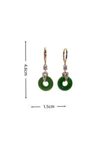 1 Pair Of Fashionable, Personalized And Elegant Earrings Suitable For Women's Daily Commuting ﻿ - Green - View 5