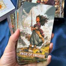 Embrace The Fullness Tarot Cards 78 Cards With Guide Manual, Curved Art Design, Daily Guidance, Suitable For Beginners, Card Game, 14+ - Multicolor - View 3
