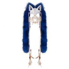 1pc Fashionable Creative Exquisite Diamond Wolf Head Role Play Mask, Practical Animal Face Mask Fox Mask Faux Fur Headpiece COS Werewolf Hunter Mask, Suitable For Men And Women For Outdoor Makeup Ball Party, Easy To Carry - Mask - View 10