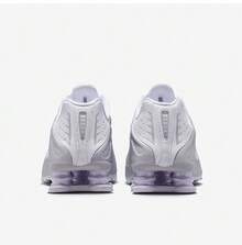 NIKE Shox R4 New Women's Versatile Retro Durable Cushioning Training Casual Sports Running Shoes HF5076-100 - Silver and White Splicing - View 5