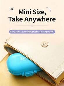 1pc/Pcs Macaron Pill Box, Plastic Pill Box, Portable Mini, 4-Compartment Storage Box, Pill Box, Portable Medicine Box, Plastic Storage Pill Box For Travel - View 5