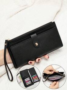 FOREVER MIYIN Card Holder Long Wristlet Wallet For Women, Multiple Colors Portable Mini Purse Bag, Coin Zipper Handheld Handbag Daily Travel Storage - Multicolor - View 9