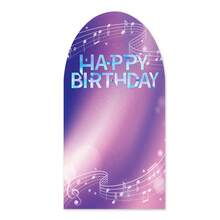 1pc Shiny Polyester KPOP Birthday Arch Backdrop,Purple Bokeh Musical Staff Happy Birthday Pattern,Backdrop,Music Notes Note,Wall Decor,Party Supplies,Room Decor,KPOP,Music,Birthday Decoration,Sparkly Concert Style Home Indoor Photo Wall Decor - A - View 8