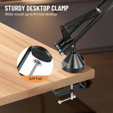 7Sevenjokers All-Purpose Microphone Stand Set – Includes Pop Filter And Microphone Cap, 360° Adjustable Boom Arm, Desk Clamp – Suitable For Podcasting, Live Streaming, Gaming And Recording - Black - View 8