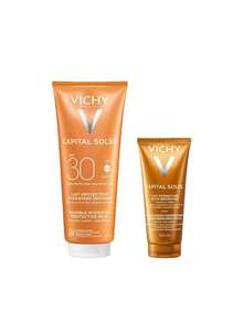 Vichy [حزمة] حليب الشمس كابيتال سوليه SPF30 300 مل + مرطب التسمير الذاتي SPF50 100 مل - شفاف - مشاهدة 1