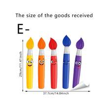 Dopamine Rainbow Cartoon Funny Smiling Face Crayon Drawing Window Sticker, Double-Sided PVC Static Adhesion Glass Decal, Suitable For Back To School Season Classroom, Kindergarten, Bedroom, Study Room And Home Decor - Multicolor - View 12