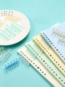 2/4/6PCS Ring Pengikat Kertas Lepas, Ring Klip 5 Lubang, Pengikat Ring Kertas Lepas yang Dapat Dilepas, Ring Pelubang Kertas - beraneka warna - View 1