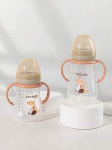 1 buah Botol Susu Bayi Motif Dinosaurus PP dengan Dot Silikon, Anti Jatuh dan Tahan Lama, Cocok untuk Bayi Usia 0-3 Tahun untuk Minum Susu dan Air - MultiWarna - View 4