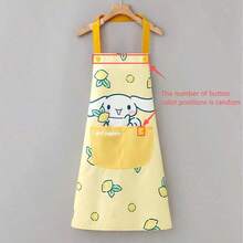 Delantal de cocina de PVC rosa Sanrio Hello Kitty con bolsillo, diseño brillante, perfecto para cocinar en casa - Multicolor - Ver 12