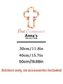 Custom Leader Holy Body Background Wall Sticker, Customized Name & Date PVC Wall Decal Home Decor - Leader Holy Body Decorative Custom Vinyl Sticker - Personalized Name Background Sticker - Multicolor - View 3