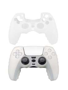 Compatible con PlayStation 5, Funda de silicona para mando de juego, Diseño antideslizante, antirrayaduras y antitranspirante que mejora la sensación de operación de juego, Diseño de apertura inferior grande que permite la carga directa con la base de carga, Accesorio de juego práctico - Humo y niebla - Ver 2