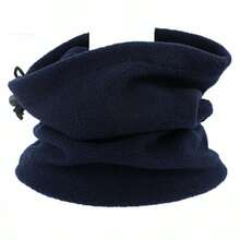 1pc Fleece Adjustable Neck Warmer, Unisex Scarf, 3-In-1 Multi-Functional Ski Hat - Multicolor - View 5