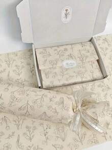 Floral Pattern Semi-Transparent Tissue Paper - Wax Coated, 20x14 Inches, Suitable For Christmas Decoration, Wedding, Valentine's Day, Birthday Gifts, Bouquet Wrapping, Party Gifts, Gift Wrapping Supplies | Decorative Tissue Paper | Wax Coated Paper, Gift Wrapping Supplies, Tissue Paper, Tissue Paper/Halloween Wrapping Paper, Gift Wrapping Paper, Christmas Tissue Paper/Christmas Wrapping Paper - Multicolor - View 3
