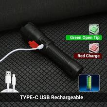 1/10PCS Ultra-Bright Rechargeable LED Flashlight Zoomable Built-In Battery Torch For Outdoor Camping Fishing Home Emergency Lighting - Flashlight - View 3