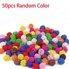 50pcs/10pcs Mainan Burung Bola Anyaman Rotan, Mainan Kunyah untuk Burung Beo, 3cm/1.18 inci, Cocok untuk Burung Parkit, Burung Lovebird, Hamster, Kelinci, Dekorasi Buatan Tangan DIY - A+B - View 14