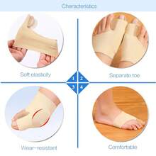 Separador de dedos de silicona para corregir el hallux valgus, corrector de dedos para uso diurno y nocturno, corrector de hallux valgus, juego de dos. - 1Pair - Ver 9