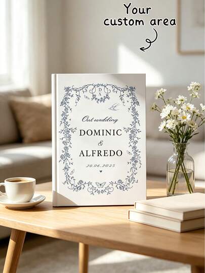 Wedding Guest Book, Personalized Simple Engagement Party Signature Book, Customized Elegant Wedding Photo Album, Bride Gift, Personalized Wedding Guest Book, High-Quality Handmade Printed Book, White Modern Wedding Guest Book, Unique Wedding Gift, Personalized Wedding Guest Book, Engagement And Anniversary Scrapbook, Wedding Keepsake Gift, Customized Wedding Hardcover Photo Album, DIY Wedding Book, Elegant Wedding Gift, Wedding Friends Memorial Book, Photo Memorial Album