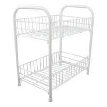 White Rolling Mesh Storage Cart, 3 Tiers Wheeled Utility Trolley, Stable Robust Frame, 26*37.5*67cm, Multi-Purpose Organizer For Bathroom Kitchen Laundry Storage - View 6