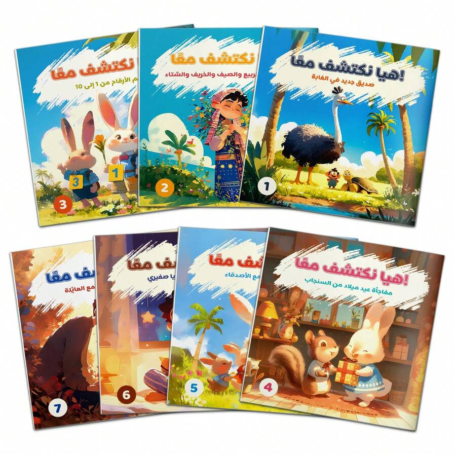 Arabic Children's Reading And Writing Book Set, Children's Flip Story Book, Interactive Early Learning Picture Book For Toddlers And Preschoolers, Parent-Child Bedtime Reading, Screen-Free Language Learning Educational Gift, Suitable For 3-8 Years Old Boys And Girls - Arabic Children's Storybook - View 1