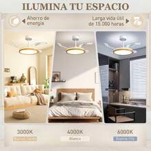 HOMCOM Ventiladores de Techo - Marrón - Ver 2
