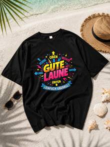 Damen-T-Shirt mit V-Ausschnitt und dem Slogan "Good Vibes Easy Everywhere", Y2K-Style, Oversized, Unisex, für Damen und Herren, Urban Beachwear, Fotografie und Komfort - Weiss - Übersicht 8