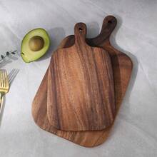 2pcs/1pc Rosewood Cheese Board With Handle, Cheese Cutting Board, Chopping Board, Bread Board, Fruit Board - Brown - View 6