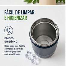 800ml 1 Peça Garrafa Térmica à Prova de Vazamento e Copo Espacial de Aço Inoxidável 304 de Grande Capacidade para Fitness, Esportes, Viagens ao Ar Livre, Carro, Adequado para Academia, Café, Ar Livre, Viagem, Escola, Escritório, Presente, Presente de Aniversário - Rosa chiclete - Visão 3