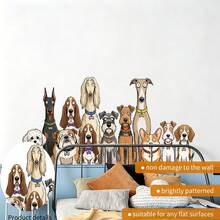 1pc Colorful Dog Collar Combination Wall Sticker, Pet Store Front Desk Background Wall Atmosphere Decor Sticker - Multicolor - View 5