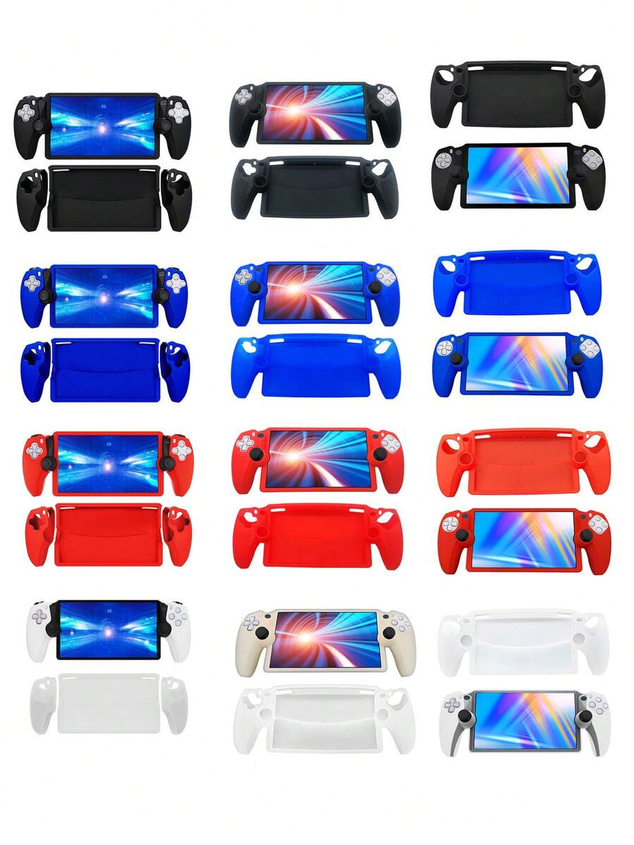 Compatible con PlayStation Portal Remote Play, anti-caídas, anti-polvo, anti-rayones, anti-deslizante, anti-sudor, diseño de textura anti-deslizante en la parte delantera y trasera del controlador que mejora la sensación y experiencia de operación de juego, accesorio de juego práctico - Ver 1
