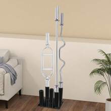 Barbell Bar Insert Through The Pile Placing Rack Vertical 59-Hole Barbell Bar Base Insert - Black - View 4