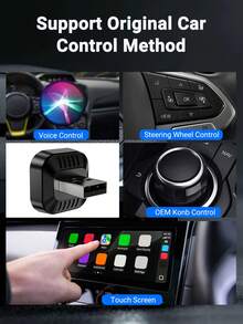 XUDA 2026 新款 2合1 無線 CarPlay / Android Auto 超迷你轉接器 - 2.4-5.0 GHz WiFi 5 Carplay 轉換器，有線轉無線，快速自動連接，無延遲，緊湊設計，附 USB/USB-C 接口，無電池 - C - 查看 9
