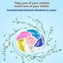 100pcs 6-In-1 Laundry Capsules, Concentrated Liquid Detergent, Fragrant Laundry Detergent, Strong Stain Removal And Color Protection, Long-Lasting Fragrance, Removes Stubborn Stains, Antibacterial And Odor Neutralizing, Suitable For School, Home, Travel - Liquid - View 7
