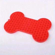 1pc Bone Silicone Licking Pad For Dogs, Slow Feeding Pad, Pet Slow Feeding Pad - Multicolor - View 12