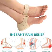 4pcs/2sets Women Only Heel Support Sleeve , Adjustable Wrap Strap Foot Cushion Pad, Breathable Hole Design For Foot Discomfort Relief, Back To School Daily Foot Care Supply, Teacher Small Gift, High Heel Wear And Rest Time Foot Protection Accessory. - A - View 7