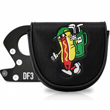 1pc Cute Cartoon Hot Dog Embroidered Golf Putter Cover, Half Horsepower DF3 Putter Head Protector Golf Accessory - Multicolor - View 3