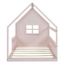 Bed Frame Kids House - 90x200cm - 粉色 - 查看 7